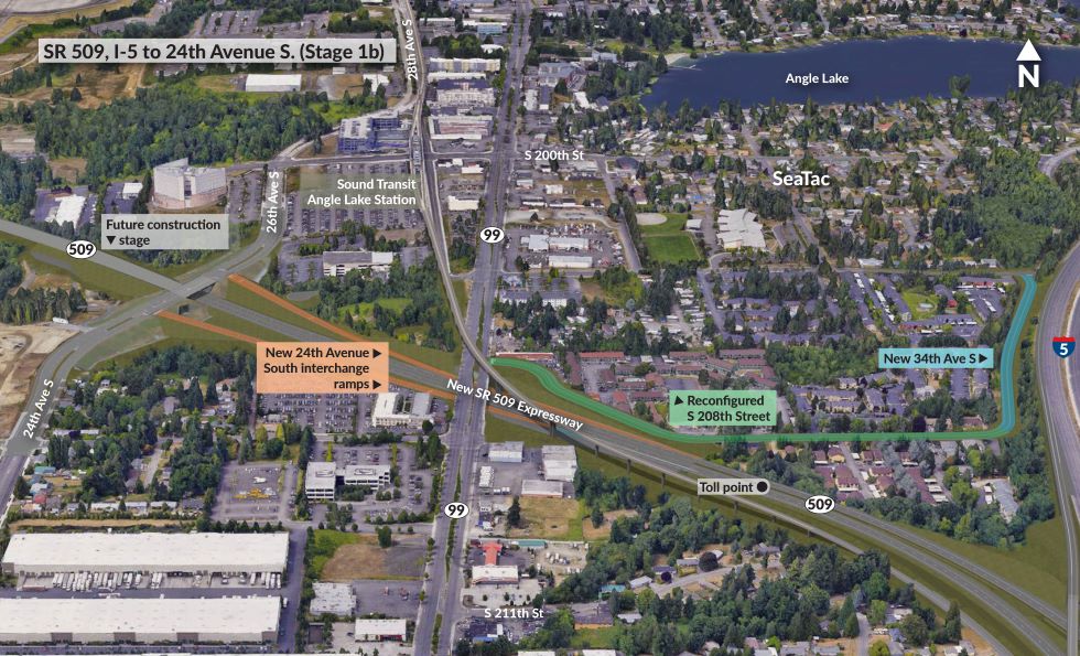 A map of 24th Ave S interchange