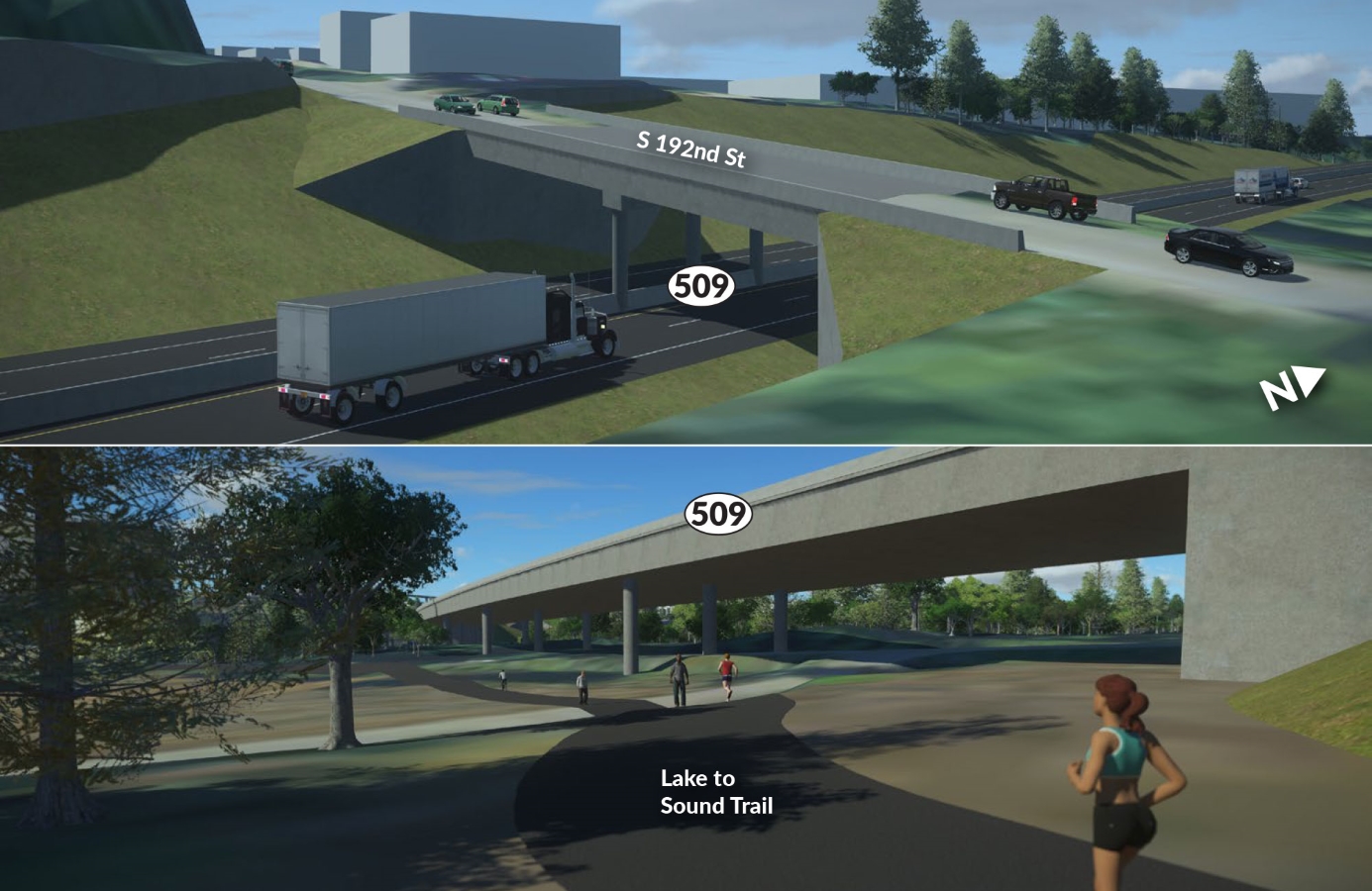 Renderings of 192nd St bridge and interchange