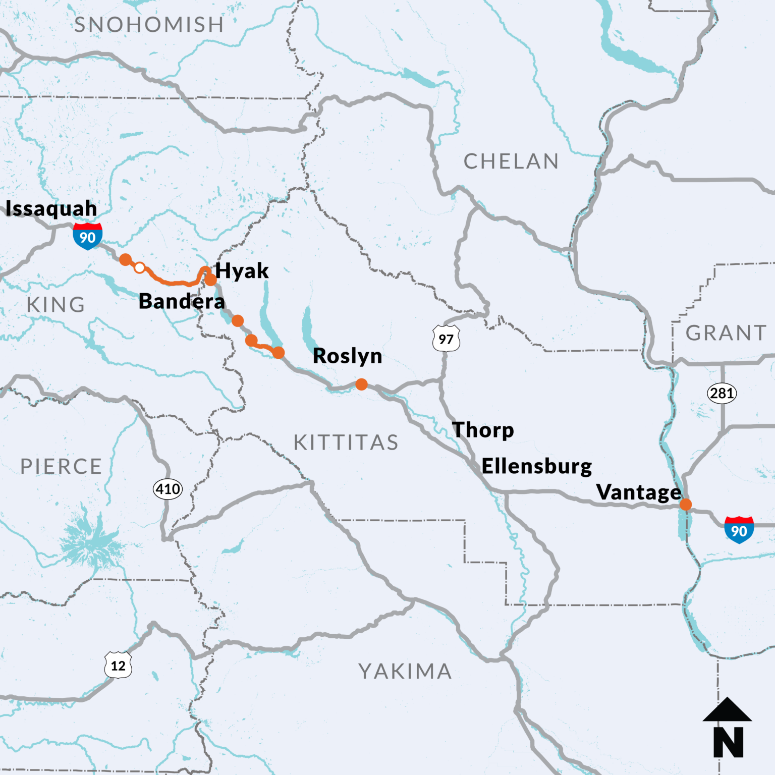 Plan for delays on I90 between North Bend and Vantage for 2024 summer