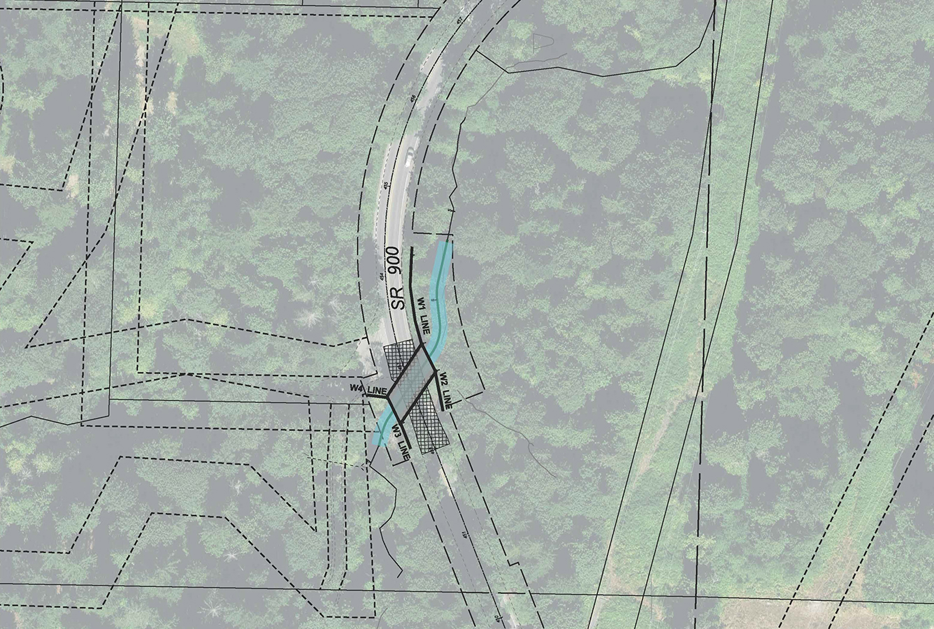 Map showing anticipated construction impacts for the Tibbetts Creek project