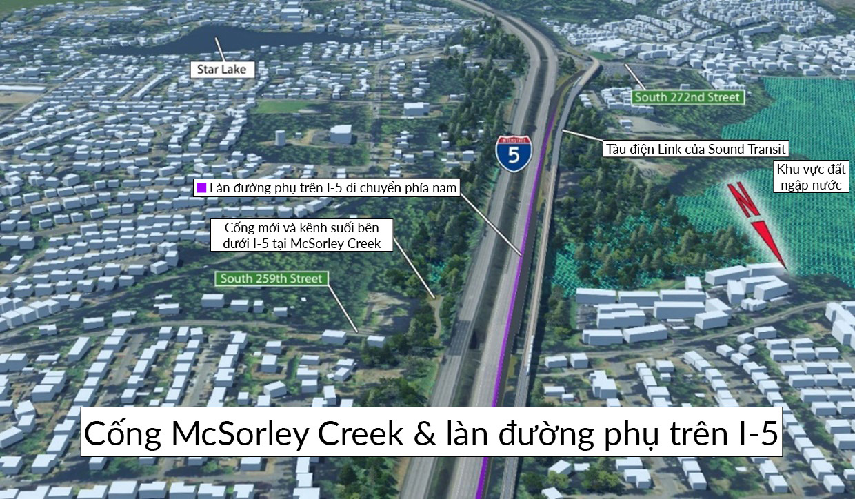 Bản vẽ cống McSorley Creek & làn đường phụ I-5