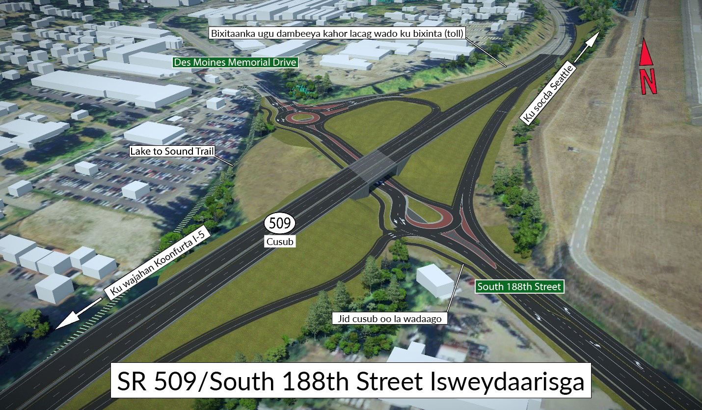 Samaynta Isweydaarsiga Waddada SR 509/Koonfurta 188aad