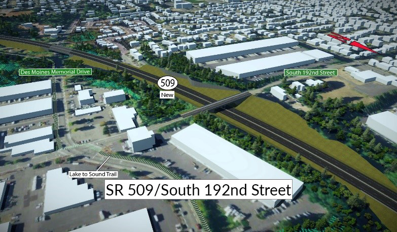 Rendering of SR 509/South 192nd Street 