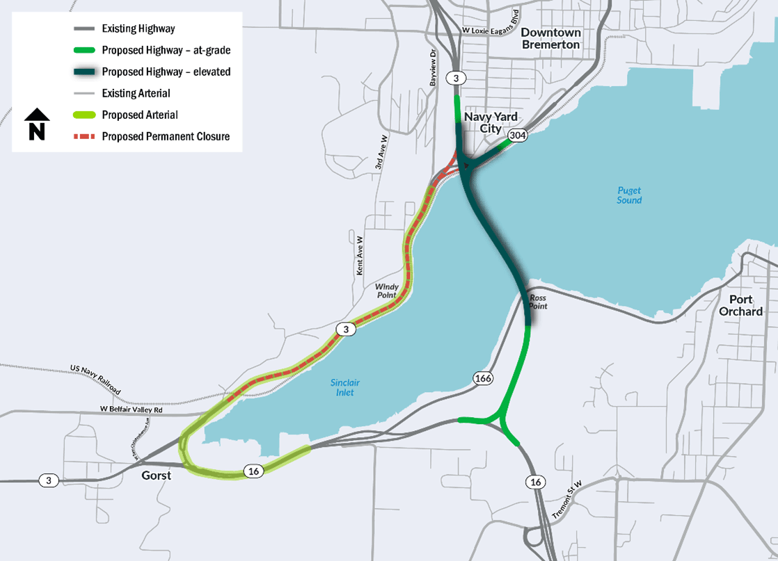 Map showing Alternative C