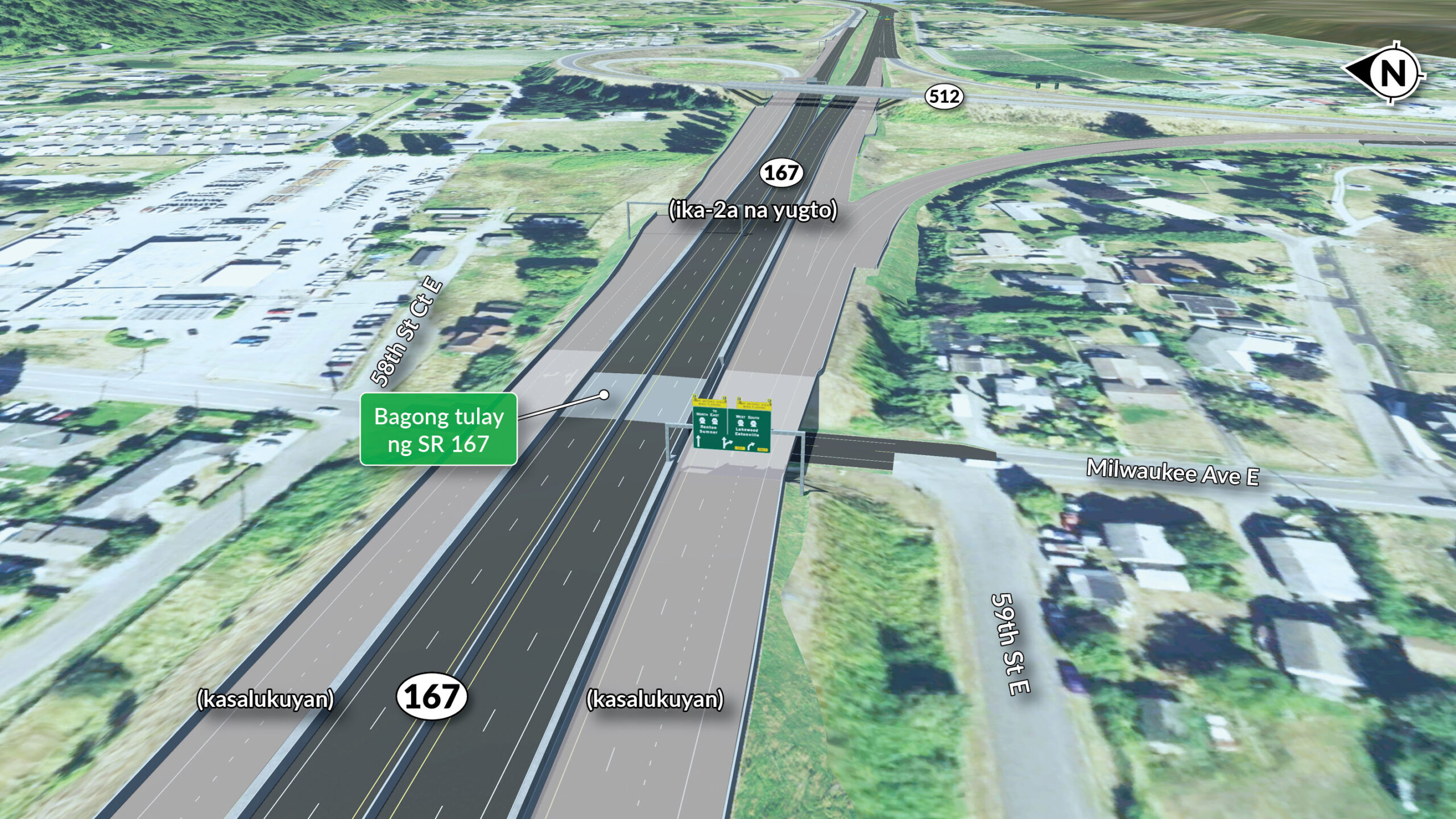 North Meridian Avenue/SR 161 diverging diamond interchange